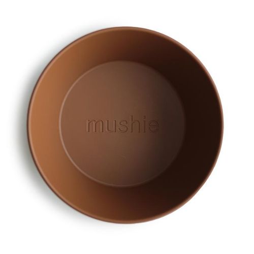 Mushie 2 pyöreän kulhon setti, caramel/ruskea