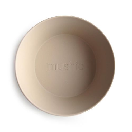 Mushie 2 pyöreän kulhon setti, vanilla/vanilja