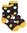 Muumi Haisuli-sukat 2 kpl, tummansininen/keltainen