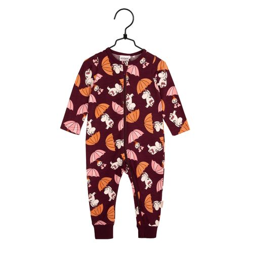 Muumi Pisarat-pyjama, burgundy, 56 - 62 cm
