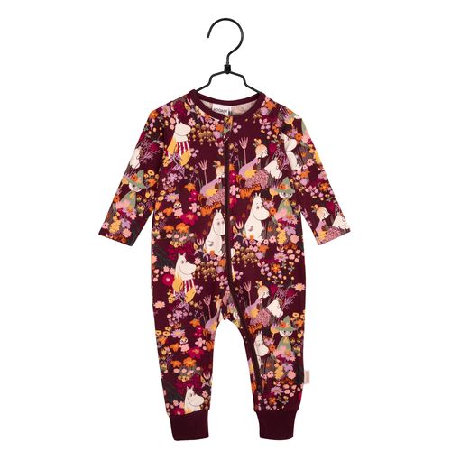 Muumi Leinikki-pyjama, burgundy, 56 - 68 cm