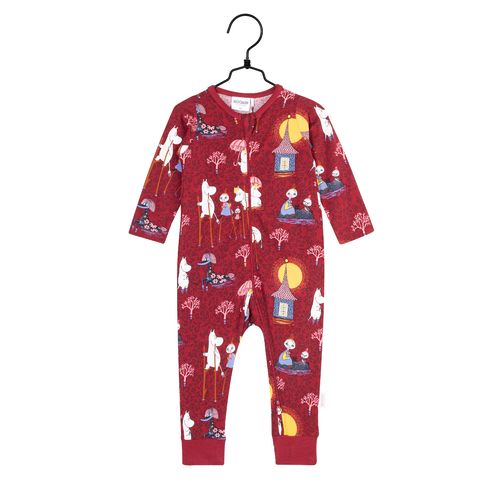 Muumi Tulvia-pyjama, tummanpunainen, 62 cm