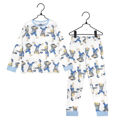 Vaahteramäen Eemeli Temppu-pyjama, luonnonvalkoinen, 86/92 cm