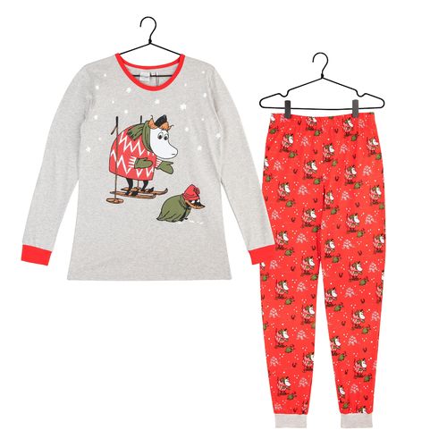 Muumi Surku-pyjama, punainen, naisten