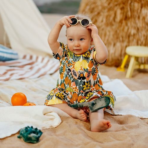 Muumi Papaija-mekko, keltainen, vauvat
