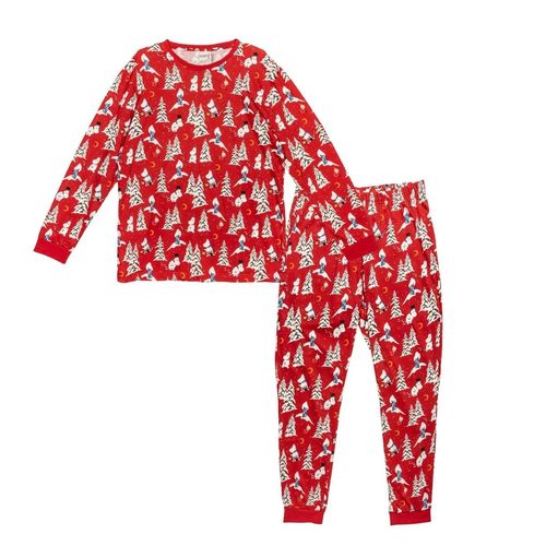Muumi Talviyö-pyjama, miesten, tummanpunainen